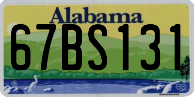 AL license plate 67BS131