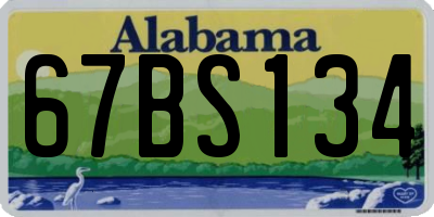 AL license plate 67BS134