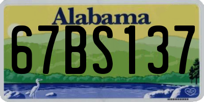 AL license plate 67BS137