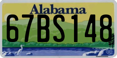 AL license plate 67BS148