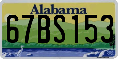 AL license plate 67BS153