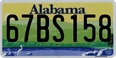AL license plate 67BS158