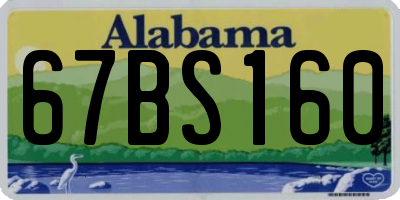 AL license plate 67BS160