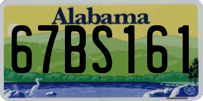 AL license plate 67BS161
