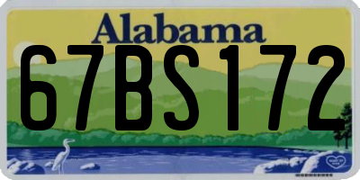 AL license plate 67BS172