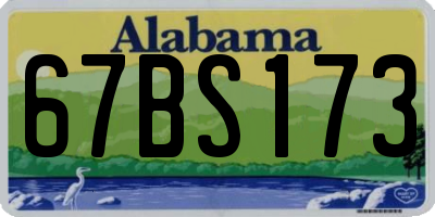 AL license plate 67BS173