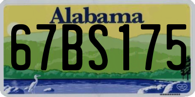 AL license plate 67BS175