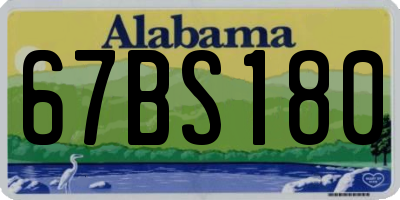 AL license plate 67BS180
