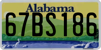 AL license plate 67BS186
