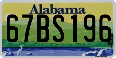 AL license plate 67BS196