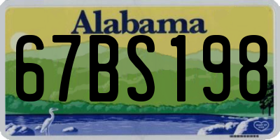 AL license plate 67BS198