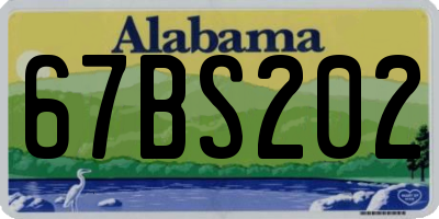 AL license plate 67BS202