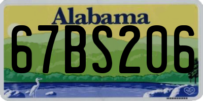 AL license plate 67BS206