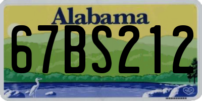 AL license plate 67BS212