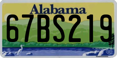 AL license plate 67BS219