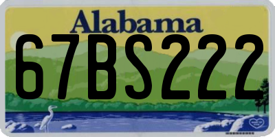 AL license plate 67BS222
