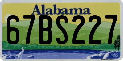 AL license plate 67BS227