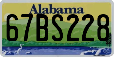 AL license plate 67BS228