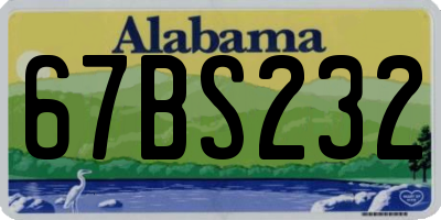 AL license plate 67BS232