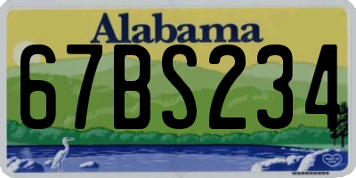 AL license plate 67BS234