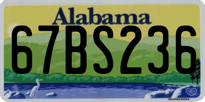 AL license plate 67BS236