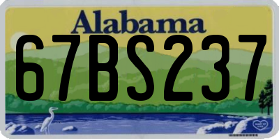 AL license plate 67BS237