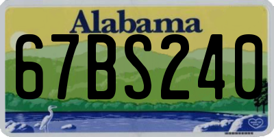 AL license plate 67BS240