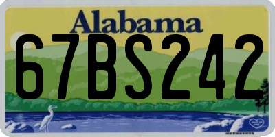 AL license plate 67BS242