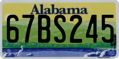 AL license plate 67BS245