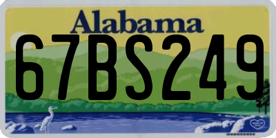 AL license plate 67BS249