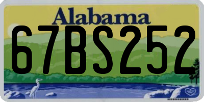 AL license plate 67BS252