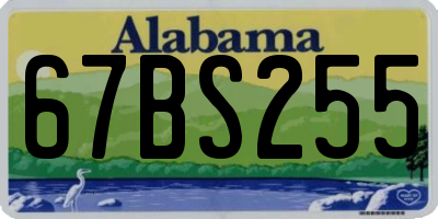 AL license plate 67BS255