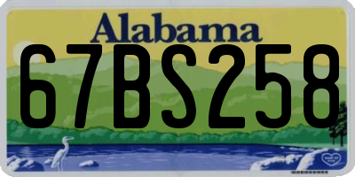 AL license plate 67BS258