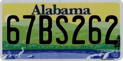 AL license plate 67BS262