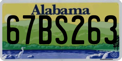 AL license plate 67BS263