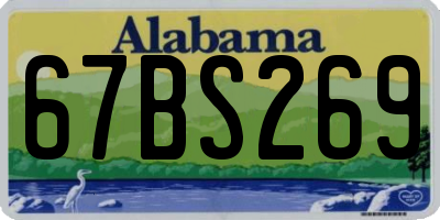 AL license plate 67BS269