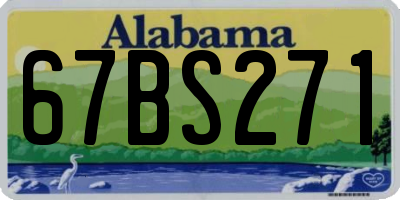 AL license plate 67BS271