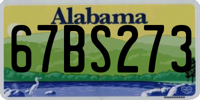 AL license plate 67BS273