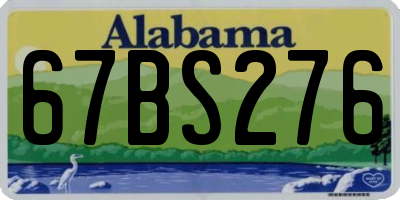 AL license plate 67BS276