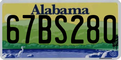 AL license plate 67BS280