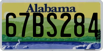 AL license plate 67BS284