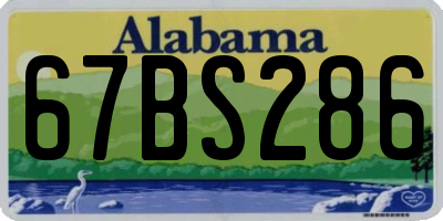 AL license plate 67BS286