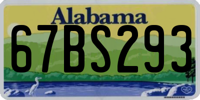 AL license plate 67BS293