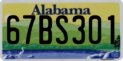 AL license plate 67BS301