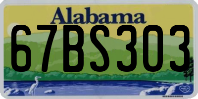 AL license plate 67BS303
