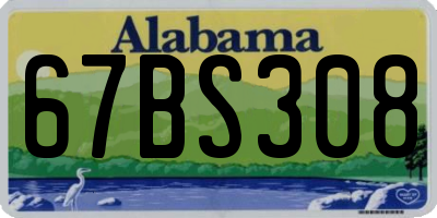 AL license plate 67BS308