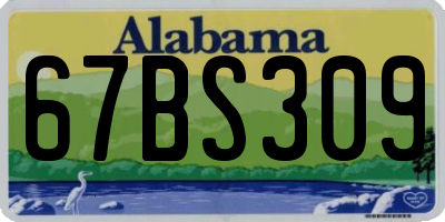 AL license plate 67BS309
