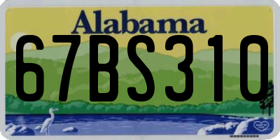 AL license plate 67BS310