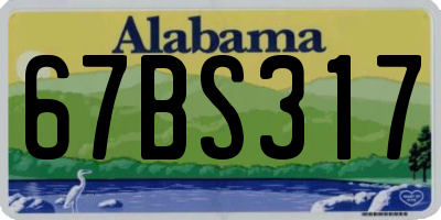 AL license plate 67BS317