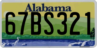 AL license plate 67BS321